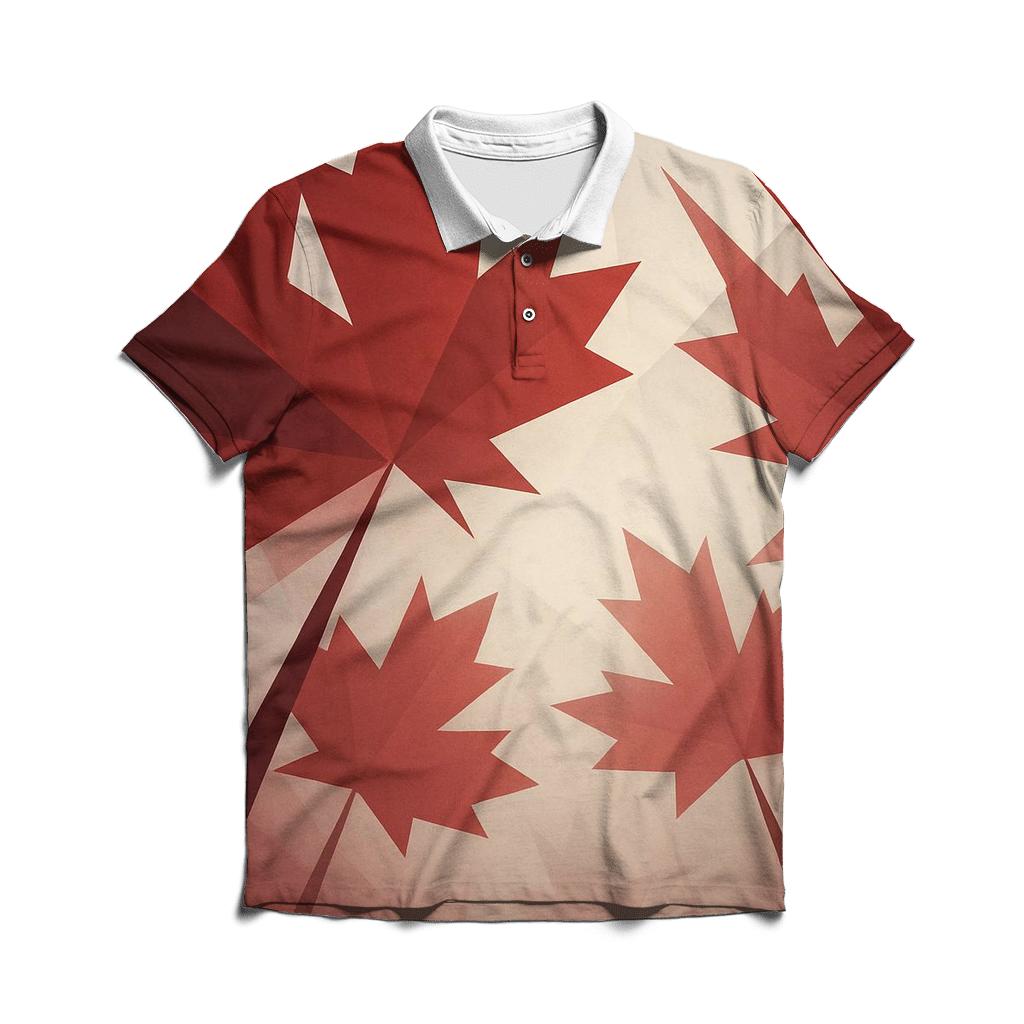 Canadian Maple Flag Canopy custom polo shirts