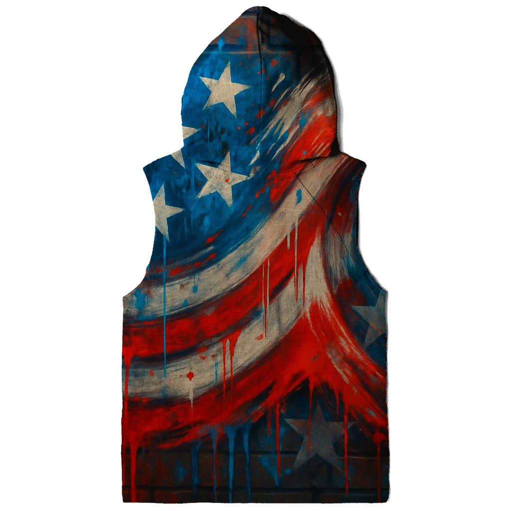 Patriotic Street Graffiti Wave embroidered hoodies