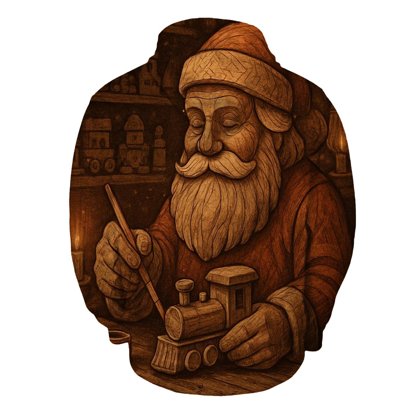 Vintage Toy Maker Santa Nook pullover hoodies