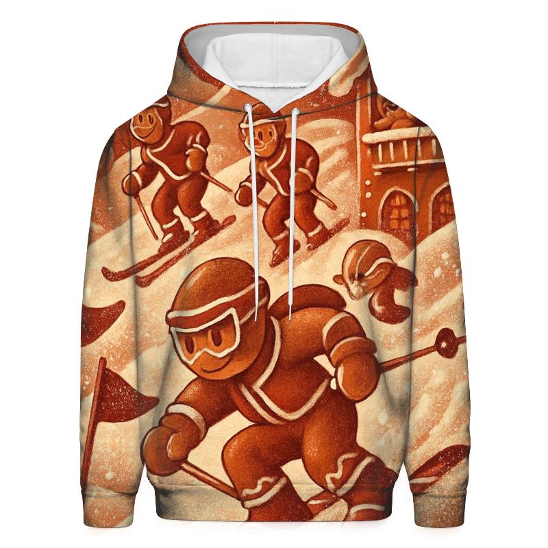 Gingerbread Alpine Ski Race designer hoodies
