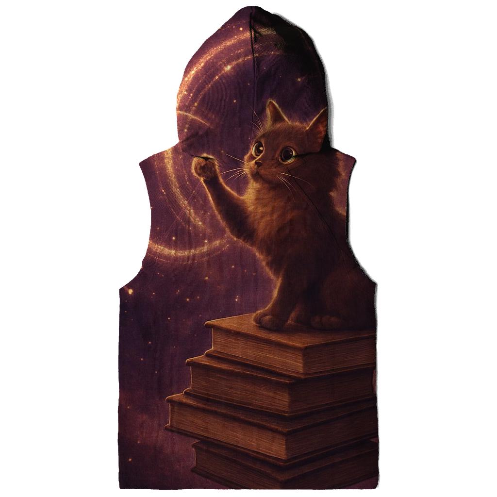 Time Ripple Library Cat lightweight hoodies