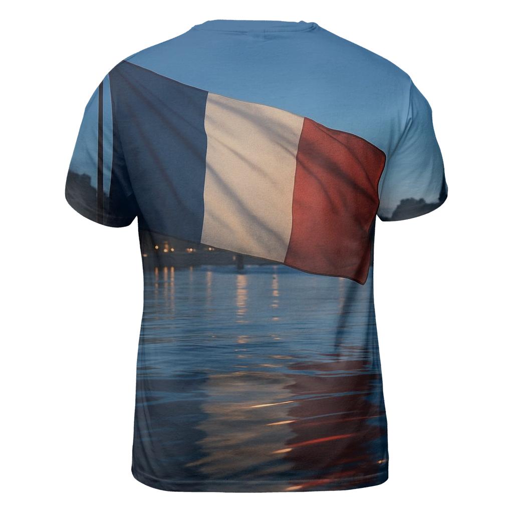 French River Reflection Flag vibrant all-over design tees