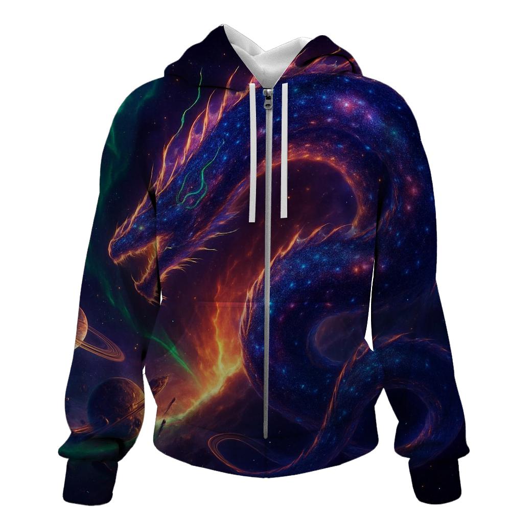 Aurora Leviathan Galaxy graphic hoodies
