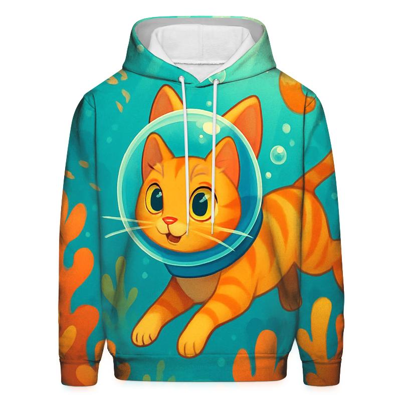 Ocean Reef Diver Cat hoodie styles