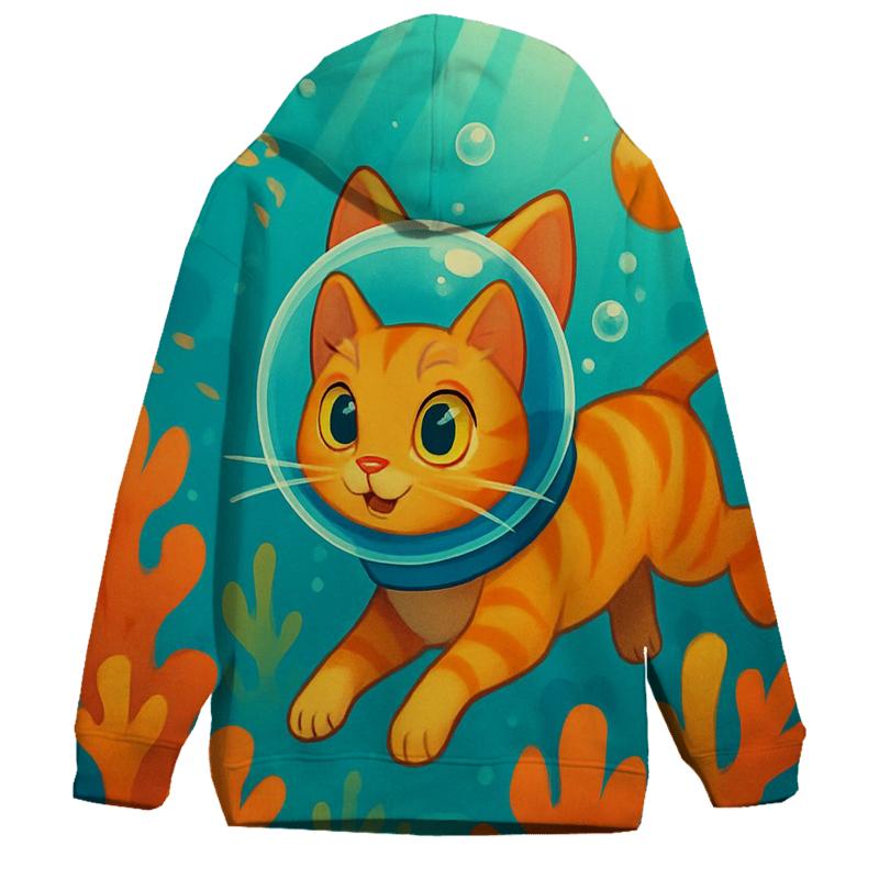 Ocean Reef Diver Cat hoodie styles