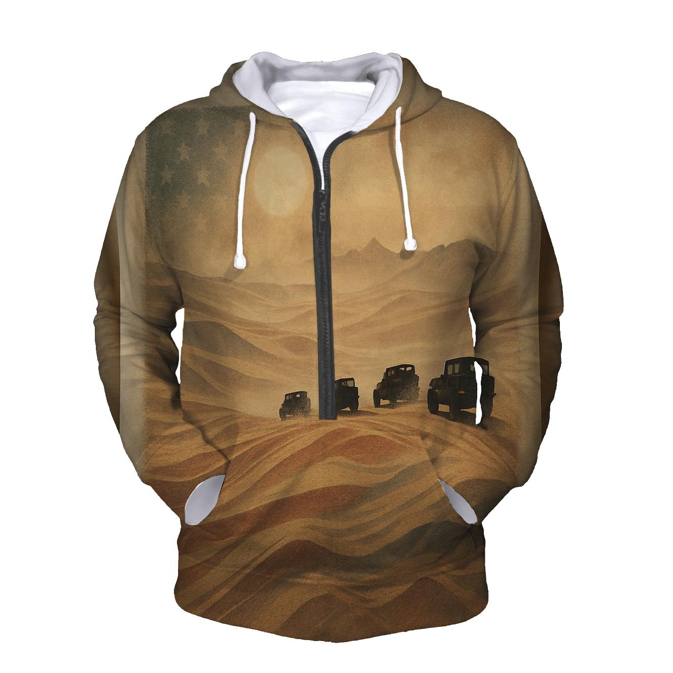 Desert Camo Flag Convoy heavyweight hoodies