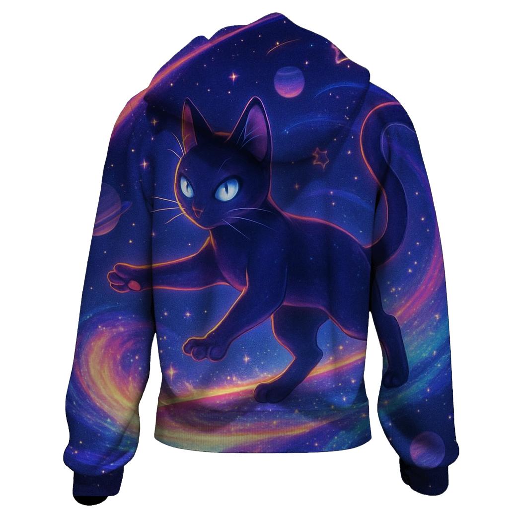 Nebula Drift Cosmic Cat hoodie styles