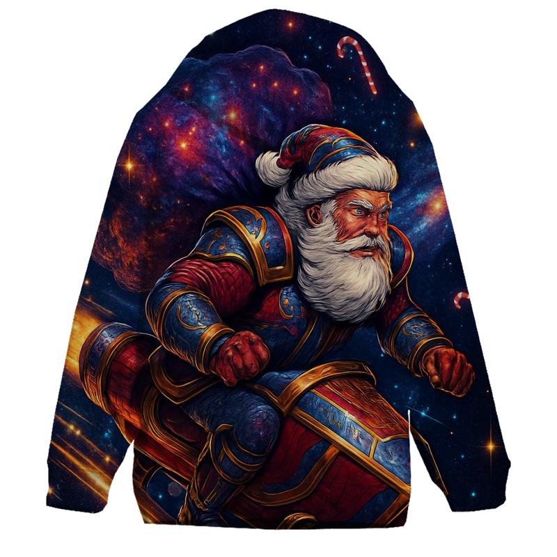 Galactic Sleigh Rider Santa designer hoodies