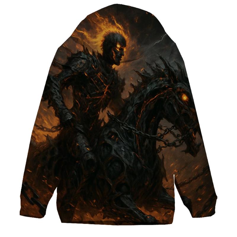 Infernal Rider Of The Iron Storm embroidered hoodies