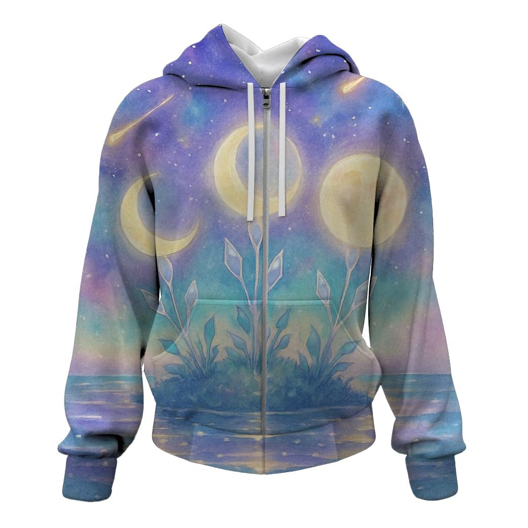 Moon Phase Garden In The Milky Sea hoodies fashion
