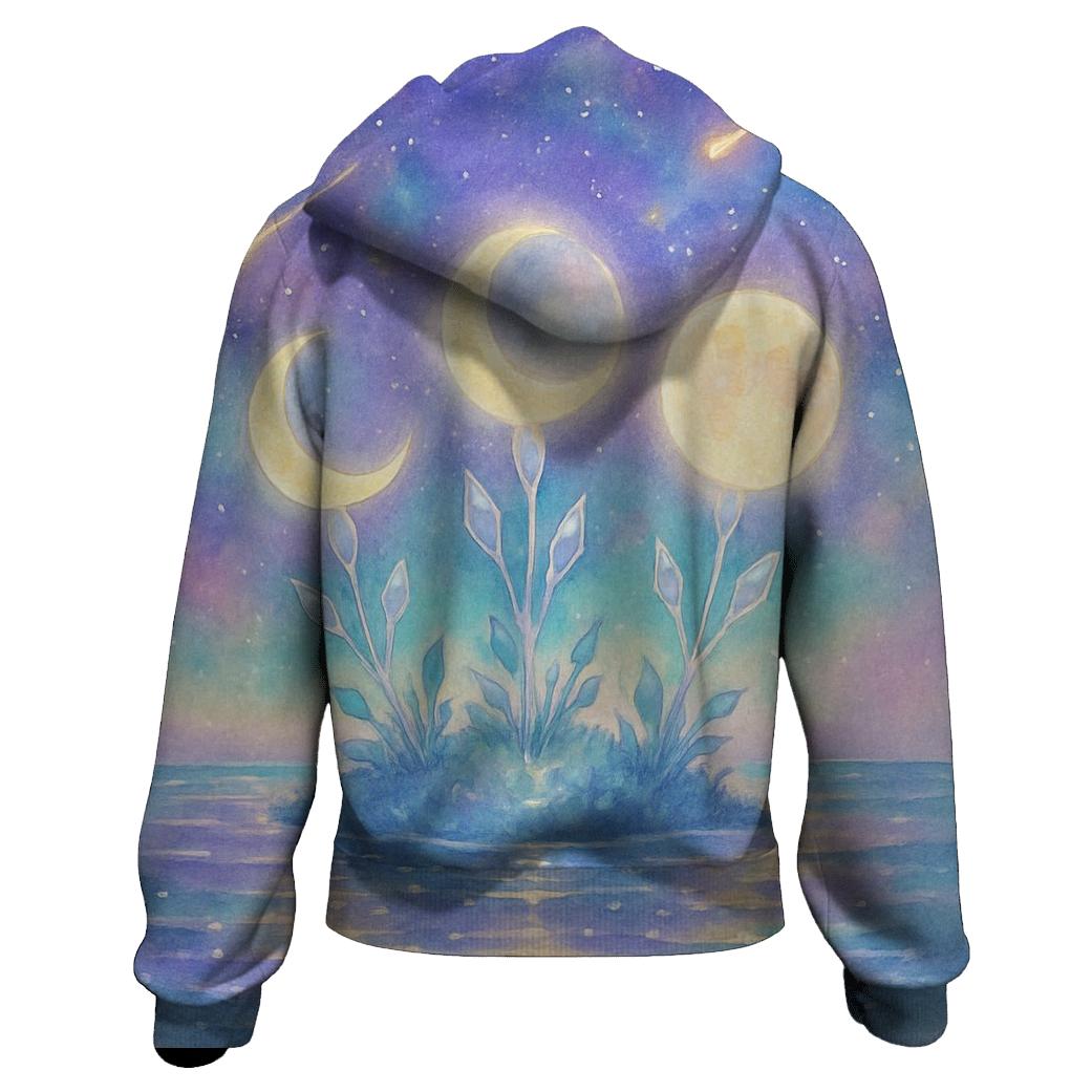 Moon Phase Garden In The Milky Sea hoodies fashion