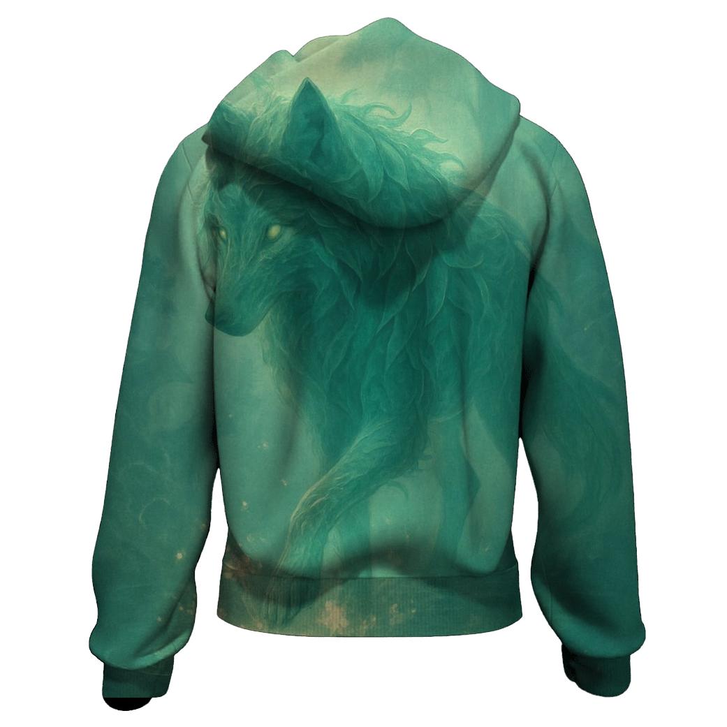 Forest Spirit Bloom Wolf heavyweight hoodies