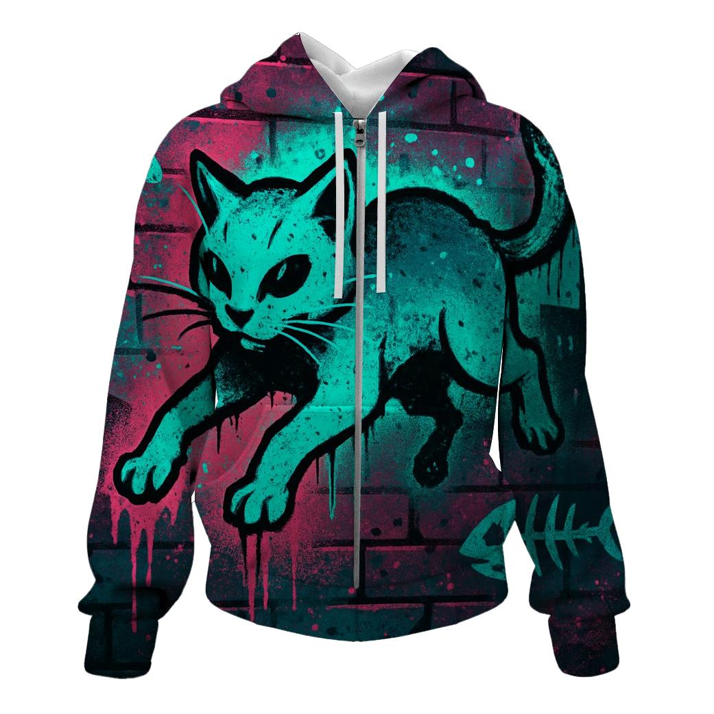 Graffiti Alley Phantom Cat designer hoodies