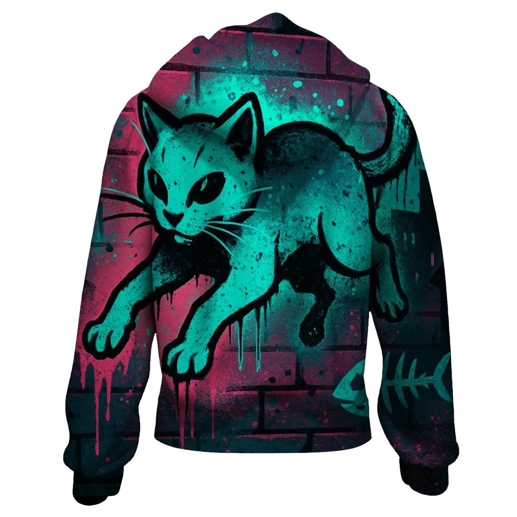 Graffiti Alley Phantom Cat designer hoodies