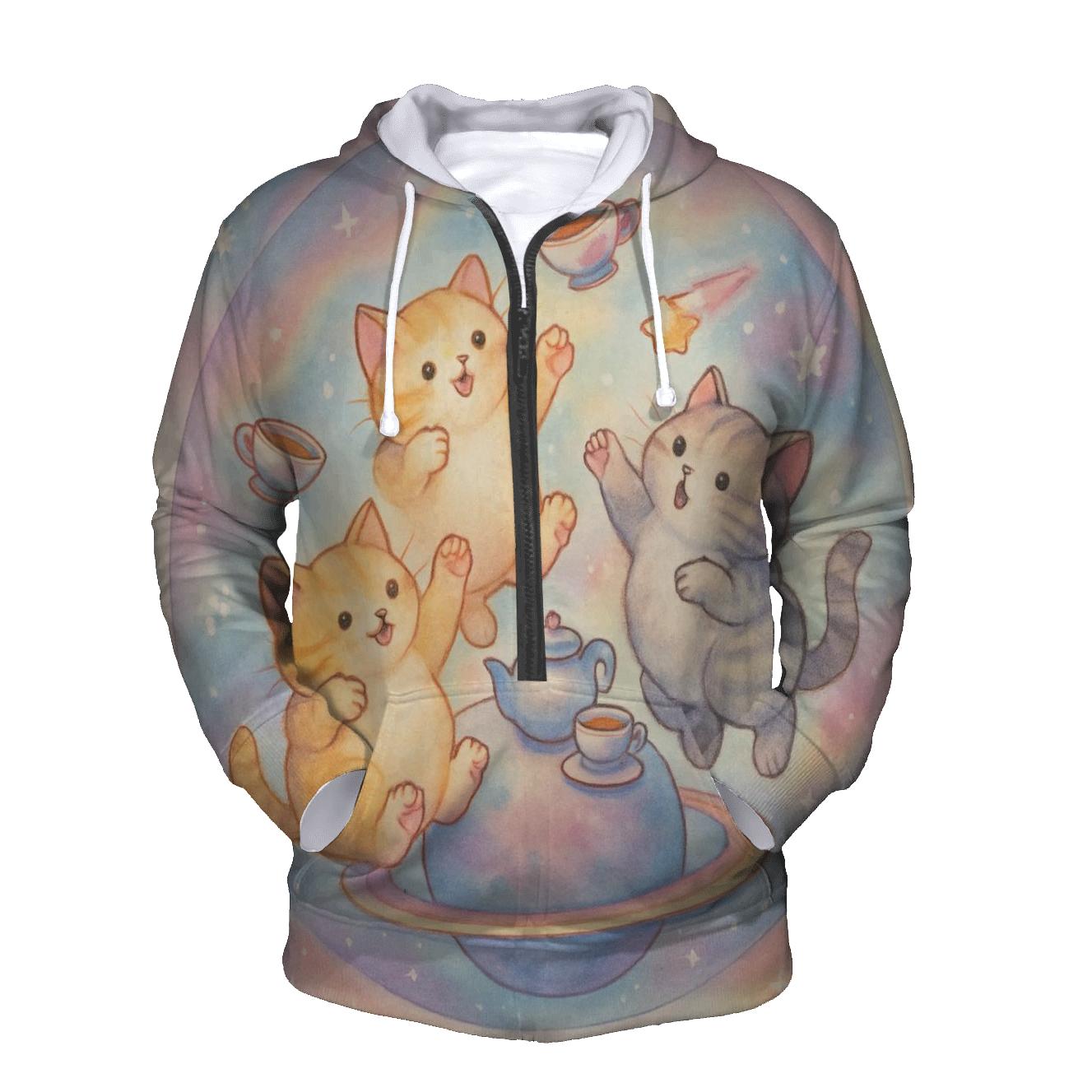 Cosmic Tea Party Kittens hoodie designs