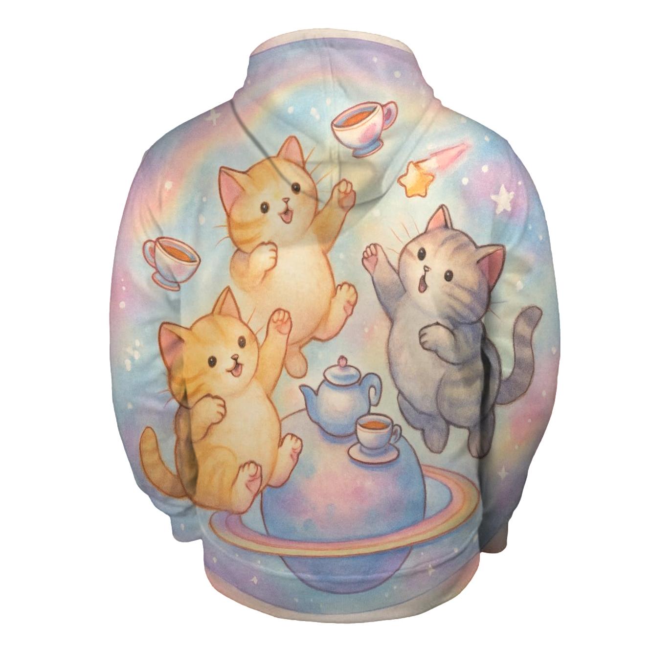 Cosmic Tea Party Kittens hoodie designs