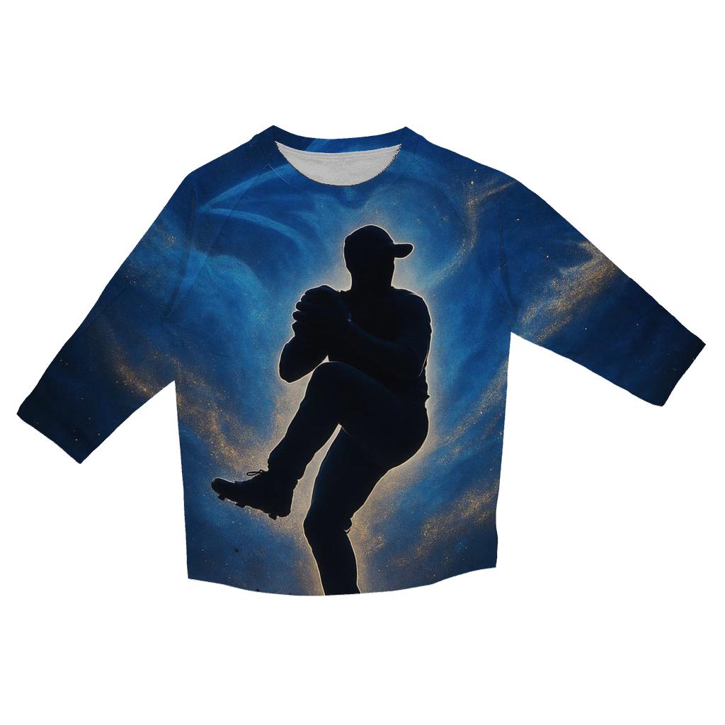 Blue Jays Nebula Pitcher On The Mound stylish quarter sleeve tops