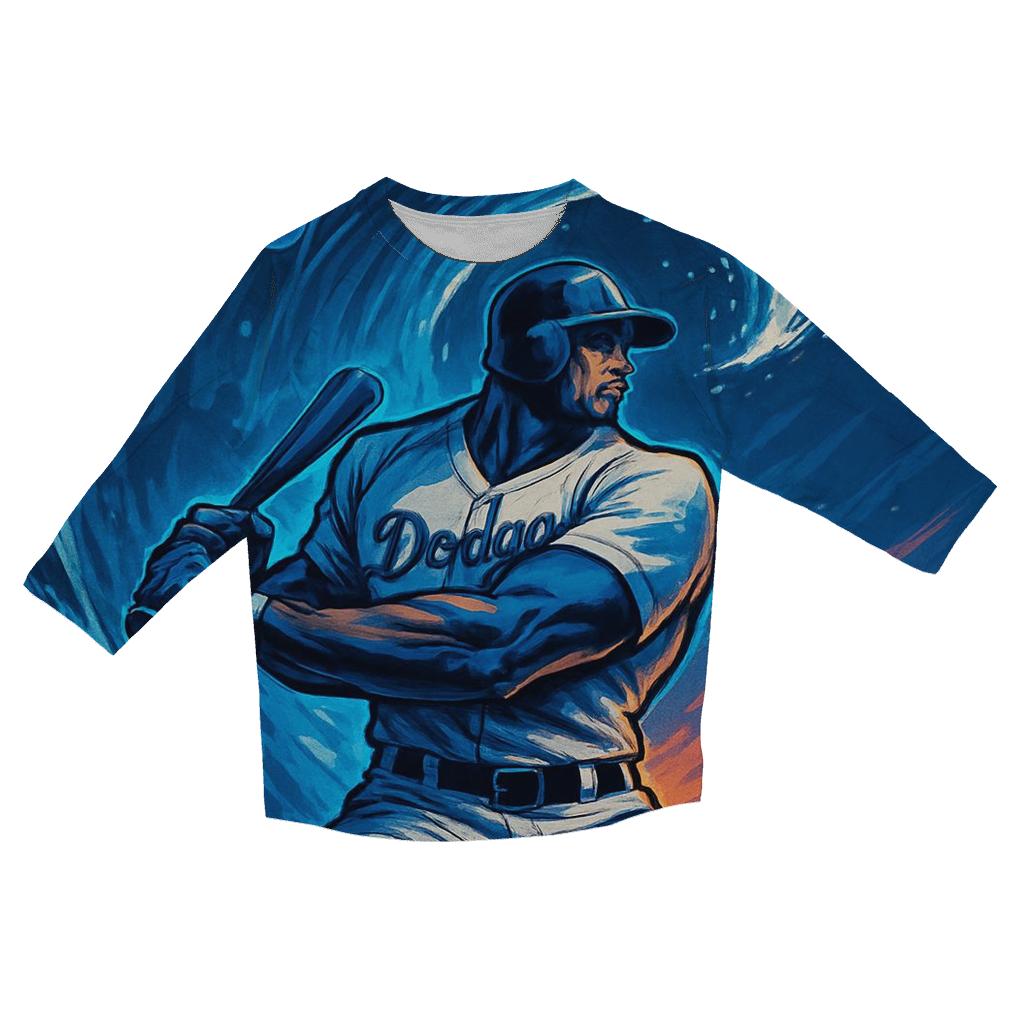 Diamond Wave Blue Storm designer 3/4 sleeve blouses