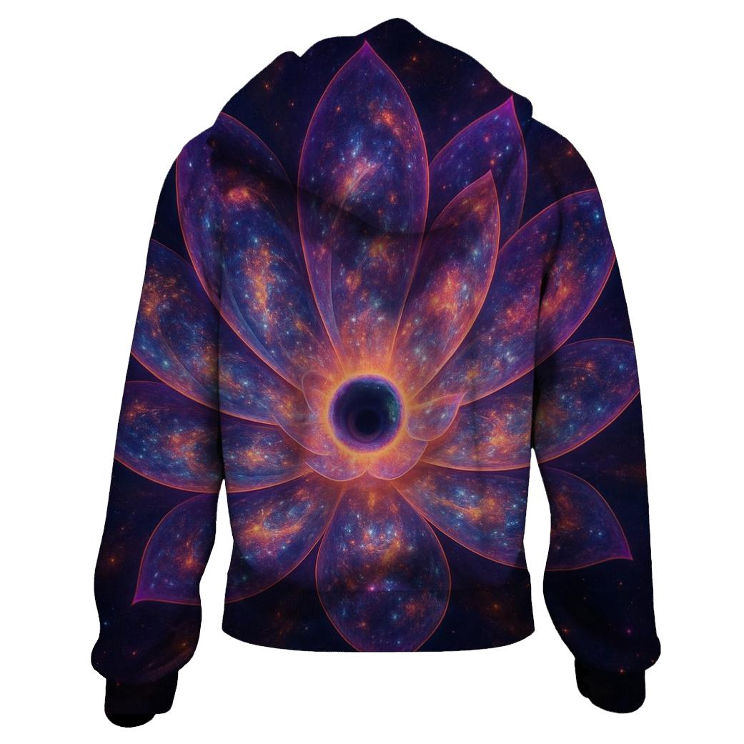 Quantum Lotus Galaxy Bloom hoodie designs