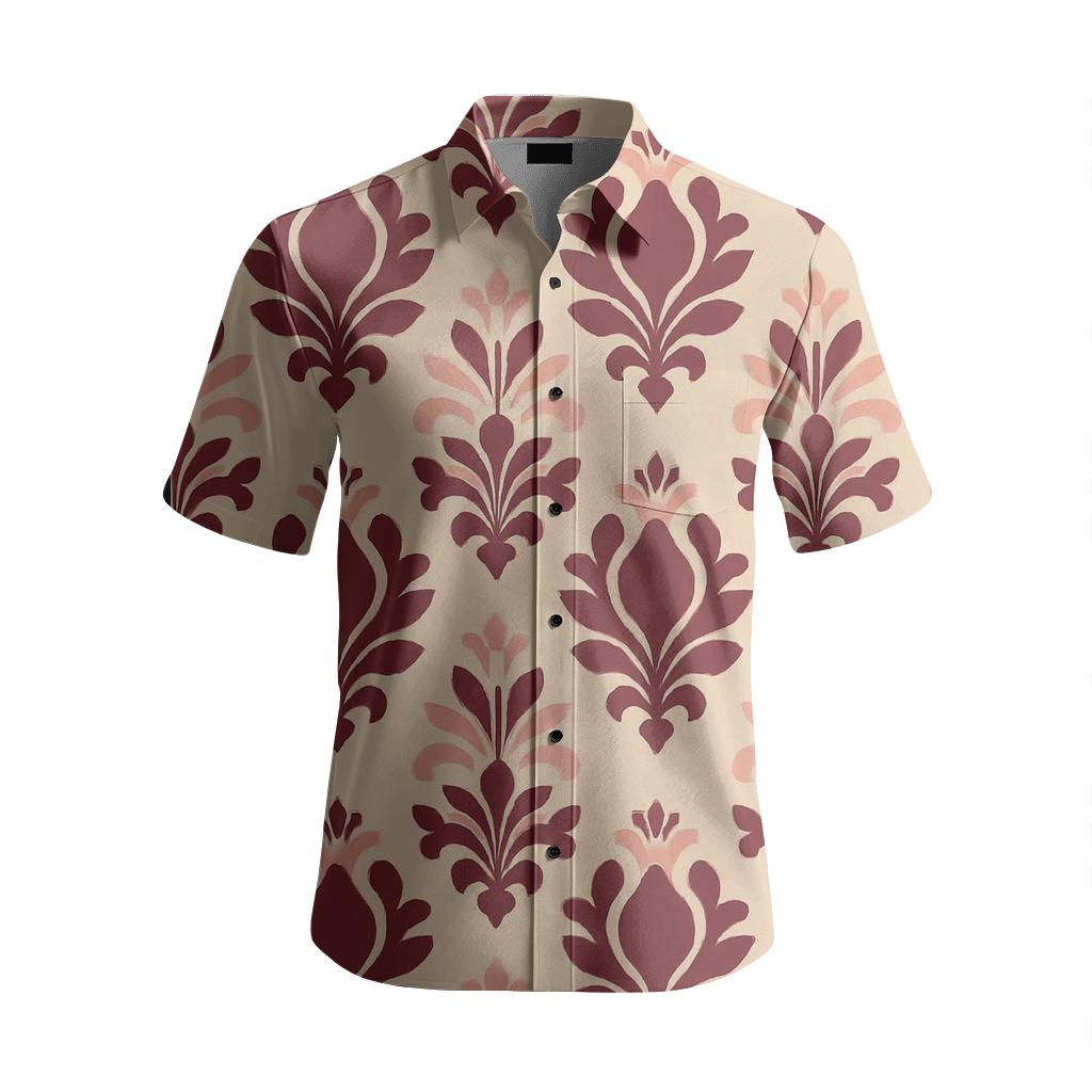 Persian Inspired Mini Damask custom embroidered shirts