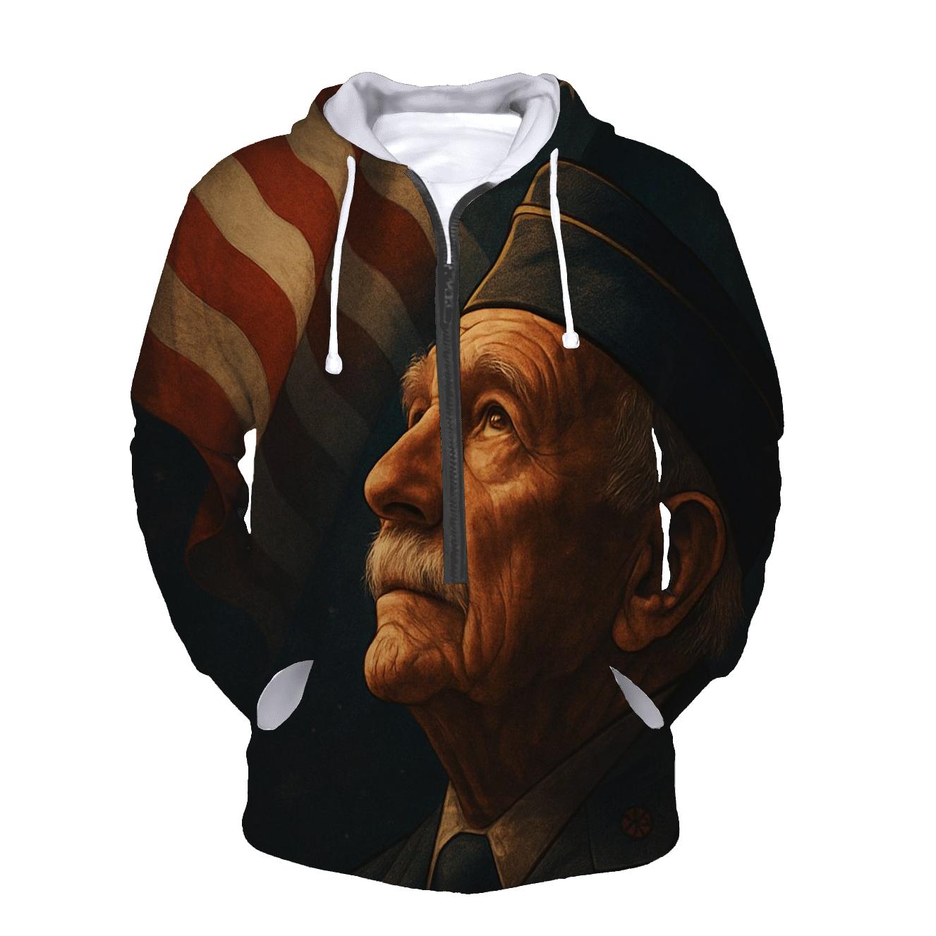 Stars Reflected In The Veterans Eyes zip-up hoodies