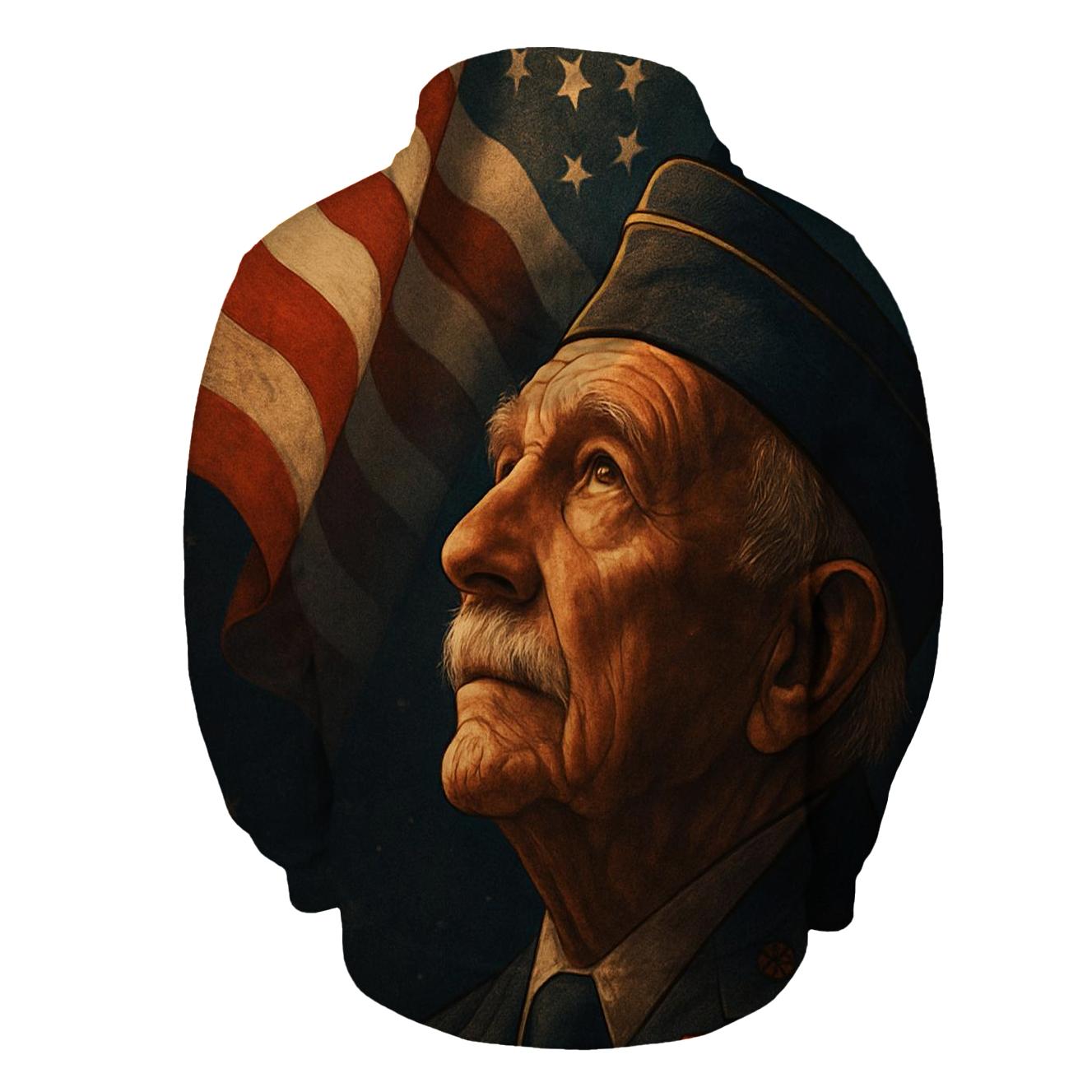 Stars Reflected In The Veterans Eyes zip-up hoodies