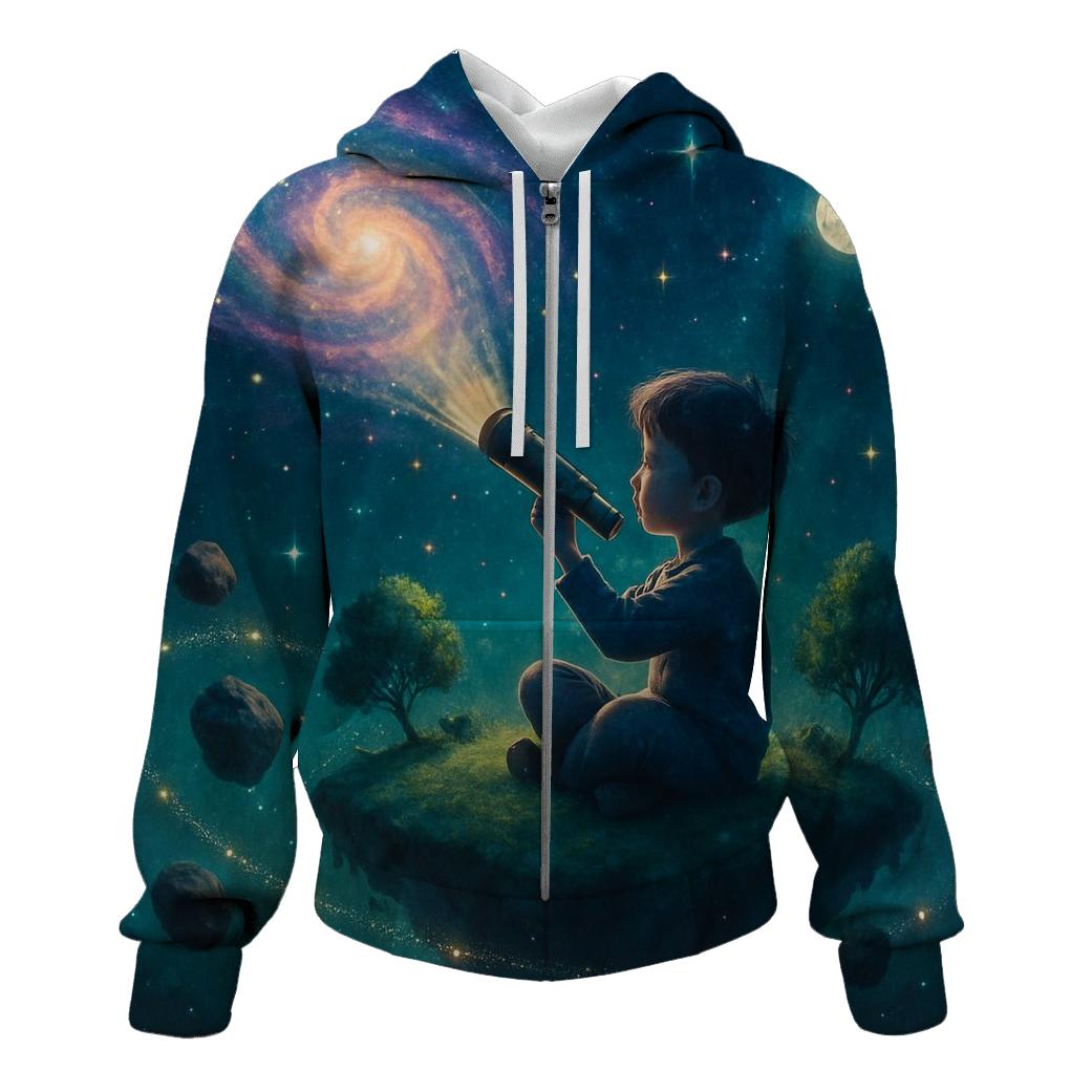 Stargazer Child On The Floating Island heavyweight hoodies