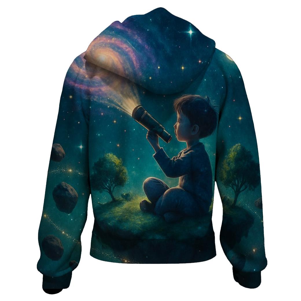 Stargazer Child On The Floating Island heavyweight hoodies