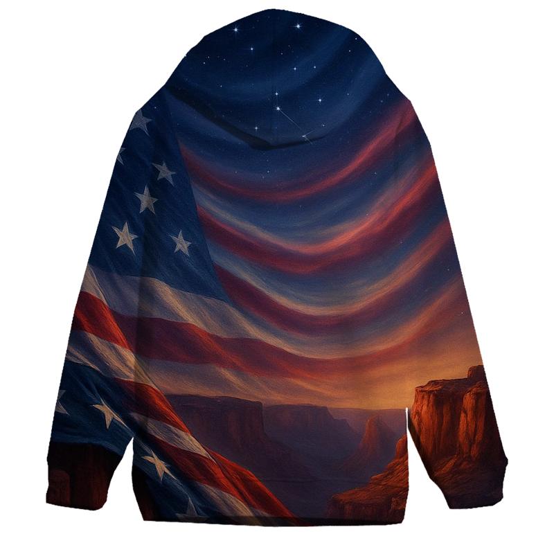 Celestial Stripes Over Canyon Ridge hoodies fashion