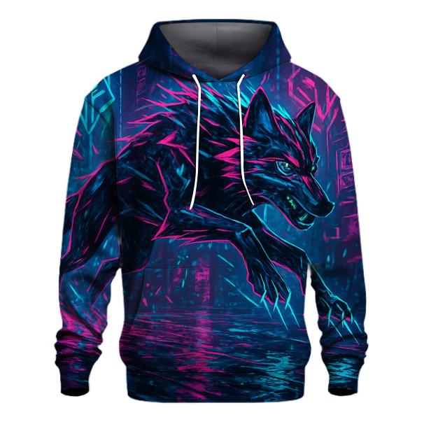 Neon Tide Urban Wolf hoodie designs