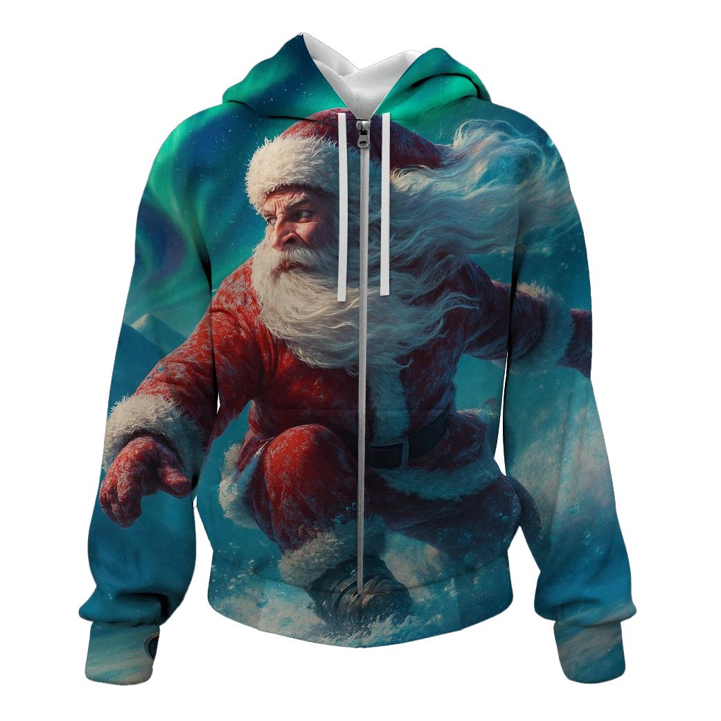 Aurora Trailblazer Santa printed hoodies