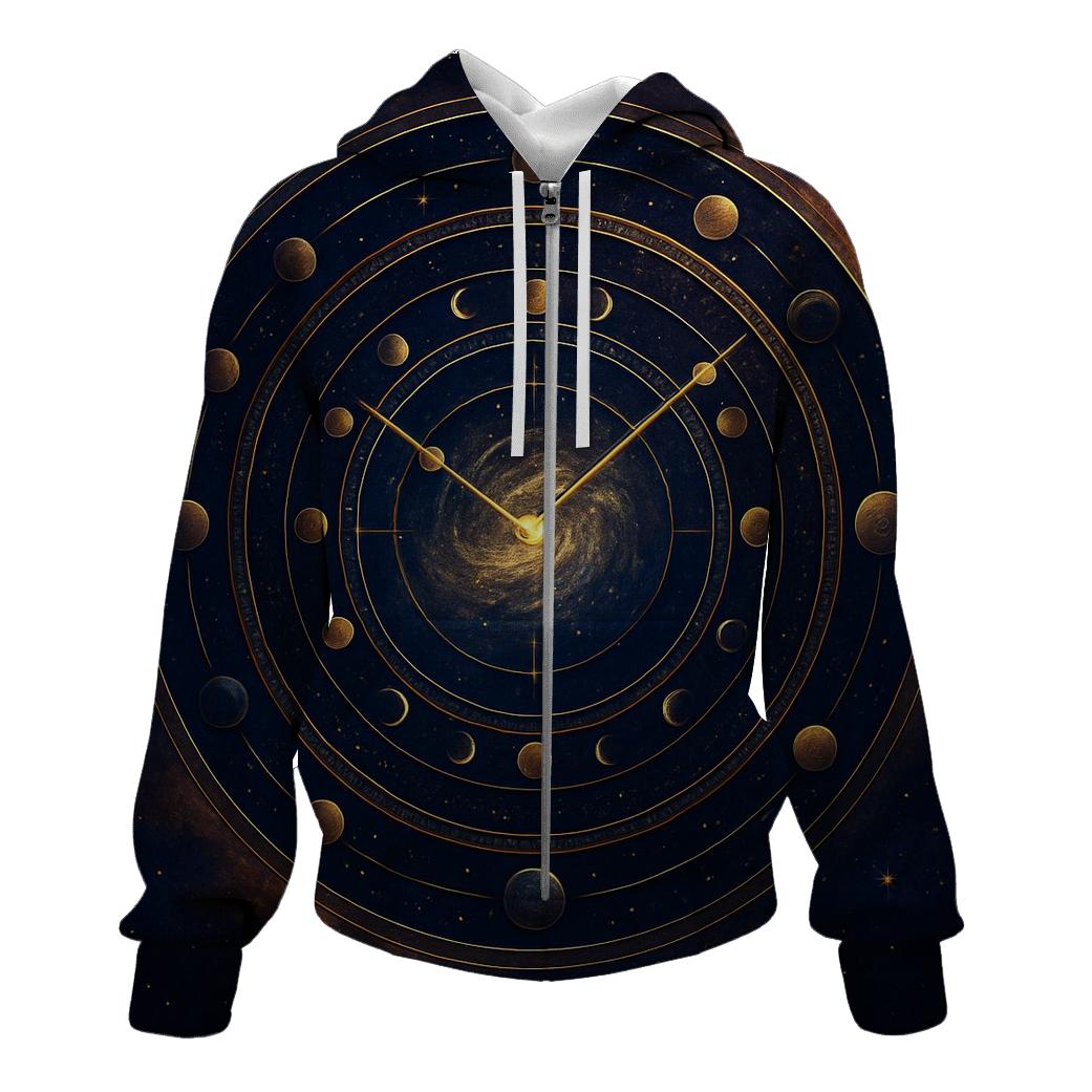 Chrono Rings Of The Celestial Clock heavyweight hoodies