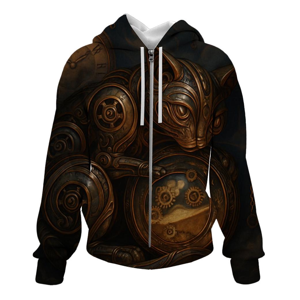 Clockwork Timekeeper Cat premium hoodies