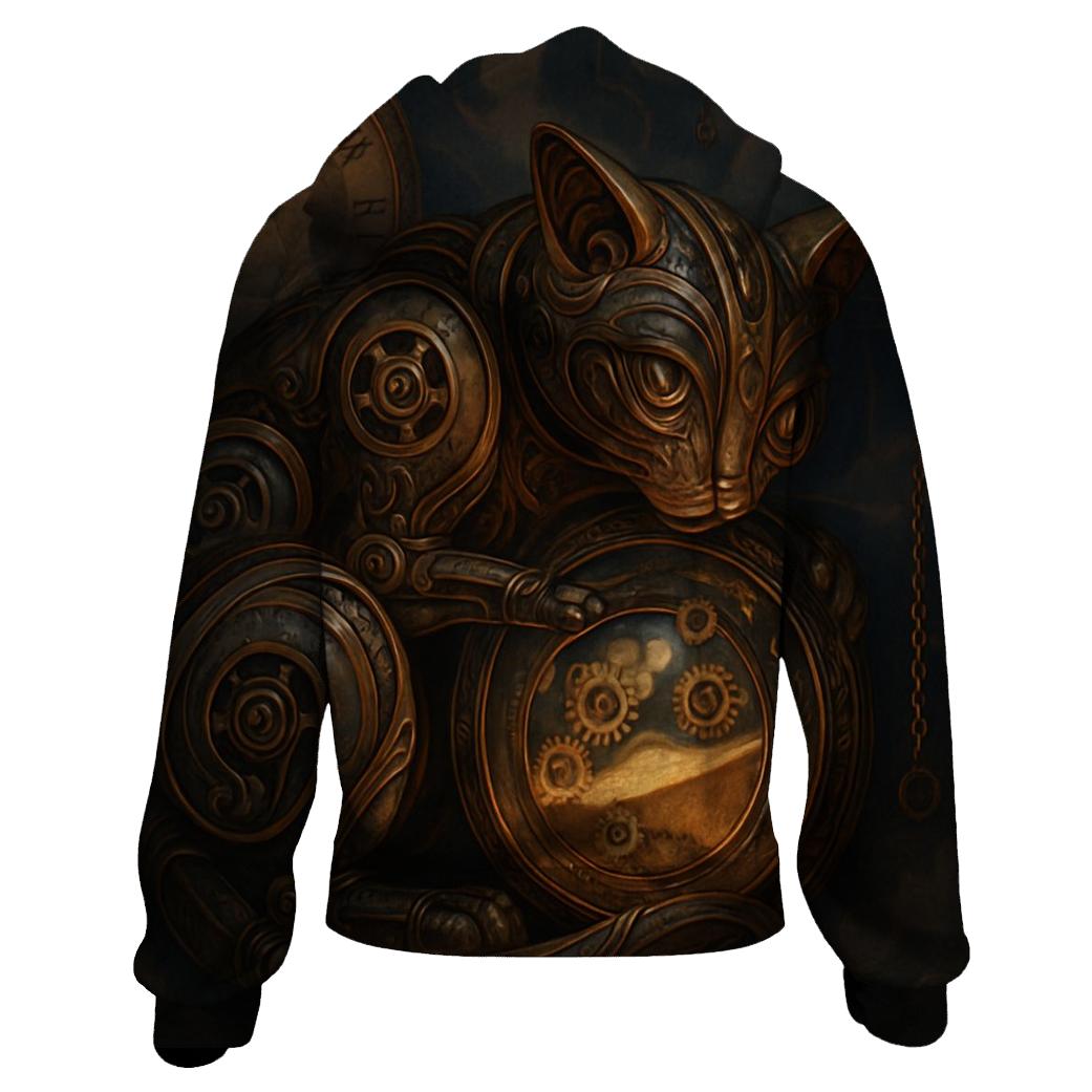 Clockwork Timekeeper Cat premium hoodies