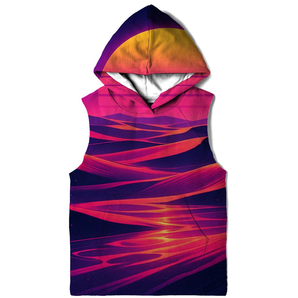 Neon Mirage Sunset Dunes graphic hoodies