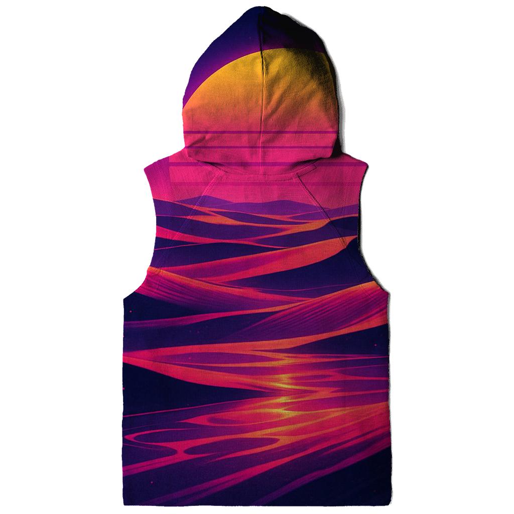 Neon Mirage Sunset Dunes graphic hoodies