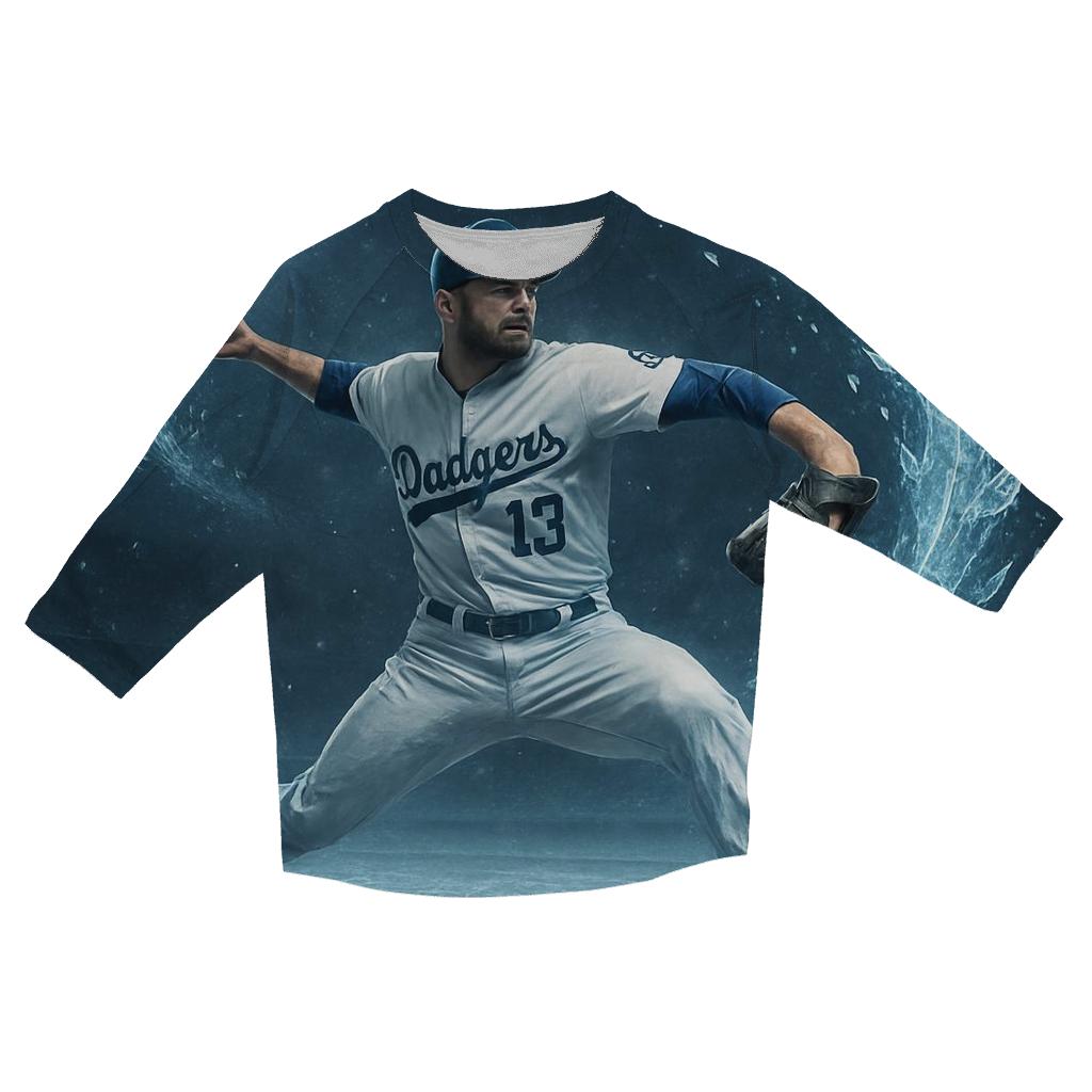 Icy Arc Strikeout Moment custom 3/4 sleeve shirts
