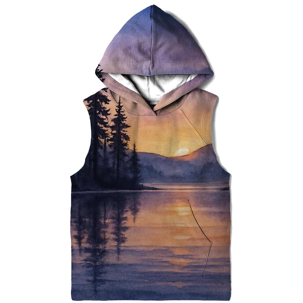 Twilight Pines And Glass Lake zip-up hoodies