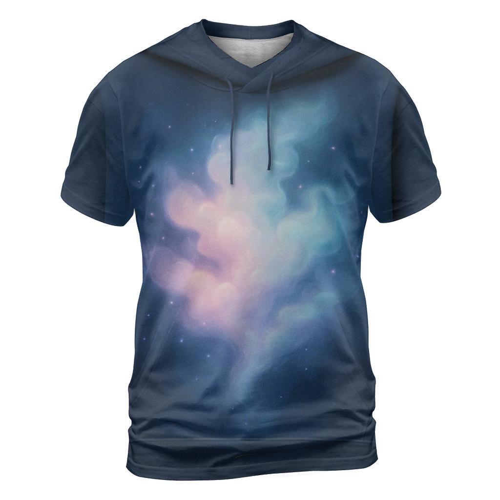 Nebula Drift Gradient vibrant all-over design tees