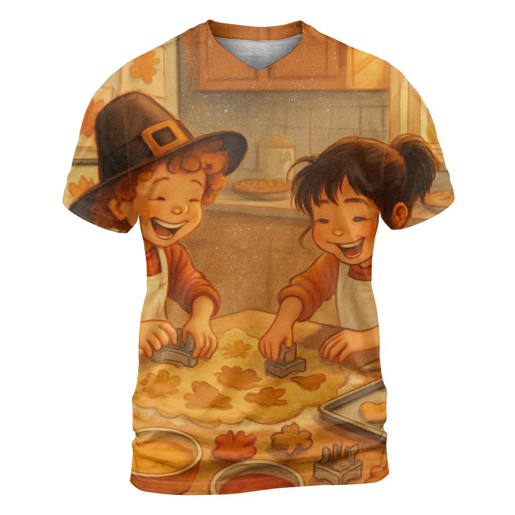 Little Bakers Thanksgiving Workshop trendy printed shirt styles