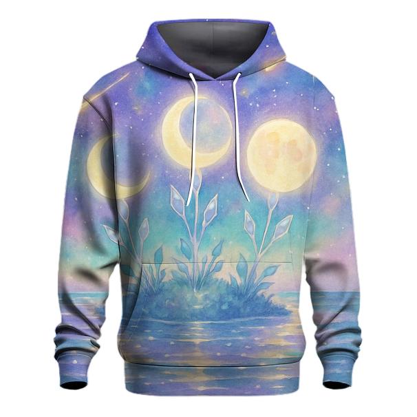 Moon Phase Garden In The Milky Sea heavyweight hoodies