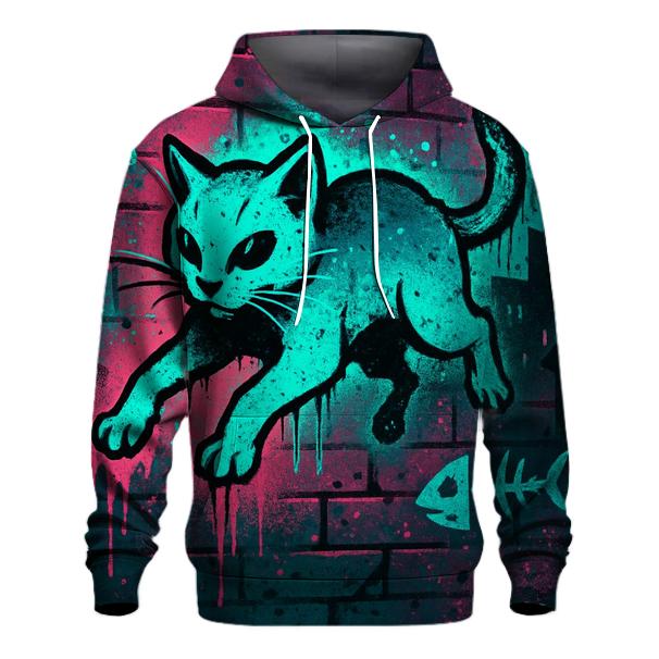 Graffiti Alley Phantom Cat zip-up hoodies