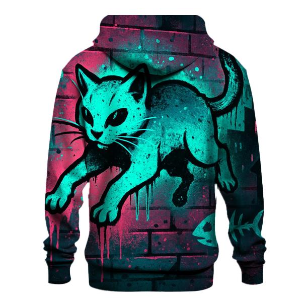 Graffiti Alley Phantom Cat zip-up hoodies