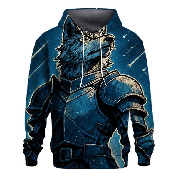 Starlit Samurai Wolf printed hoodies