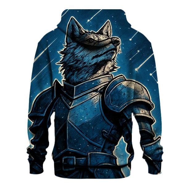 Starlit Samurai Wolf printed hoodies