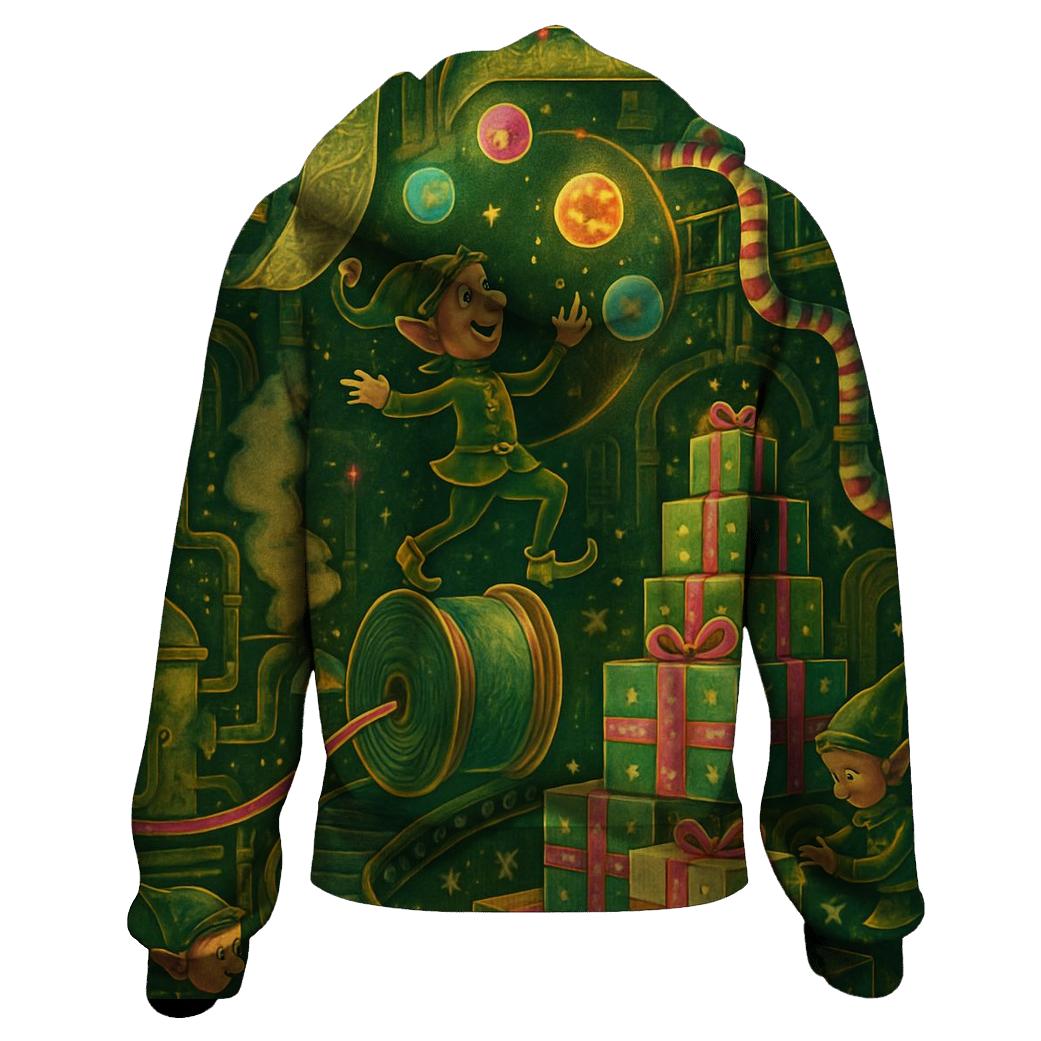 Elves Midnight Gift Wrapping Factory lightweight hoodies