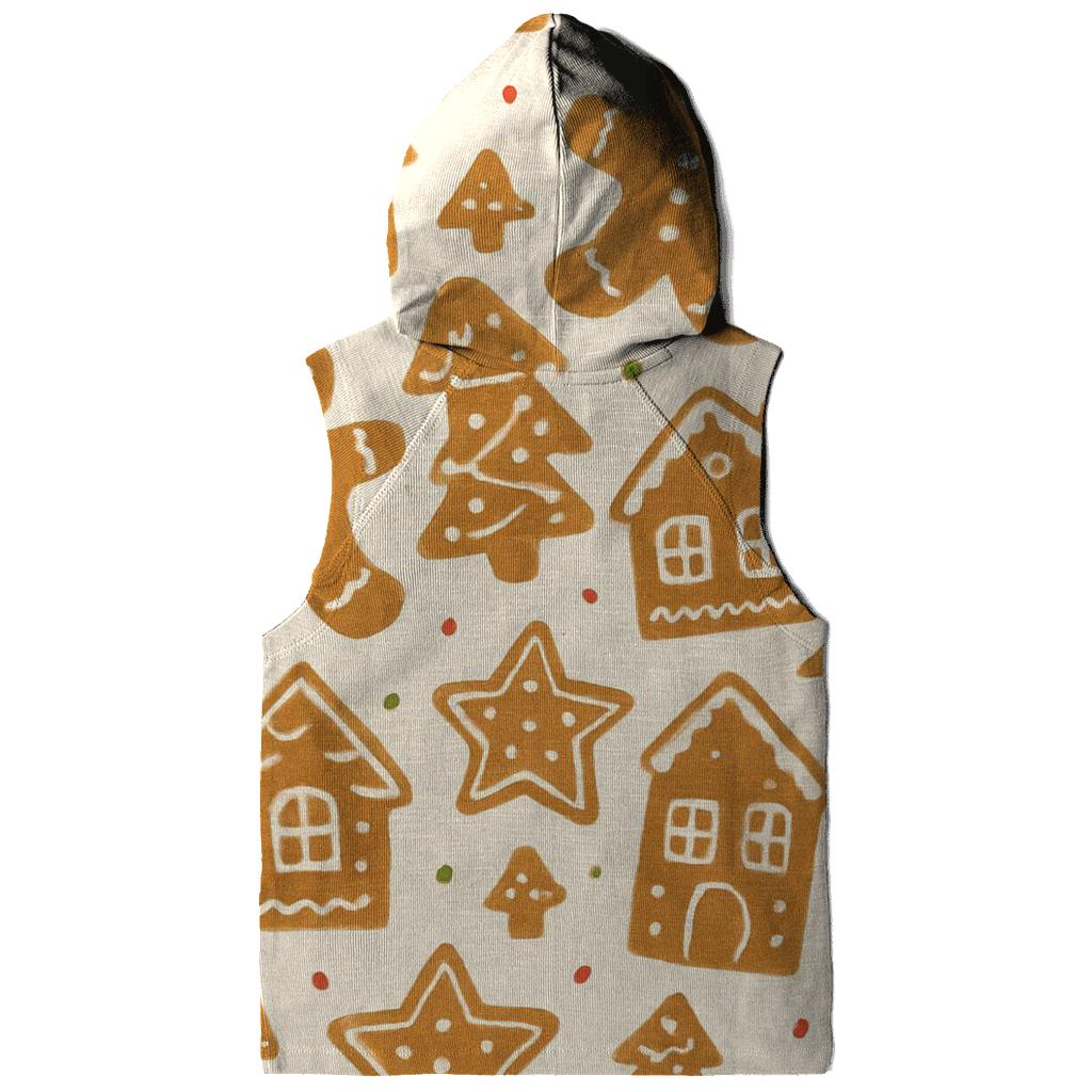 Gingerbread Village Scatter On Cream heavyweight hoodies