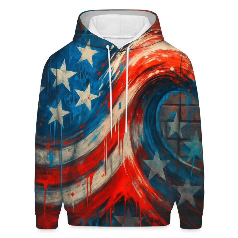 Patriotic Street Graffiti Wave hoodie styles
