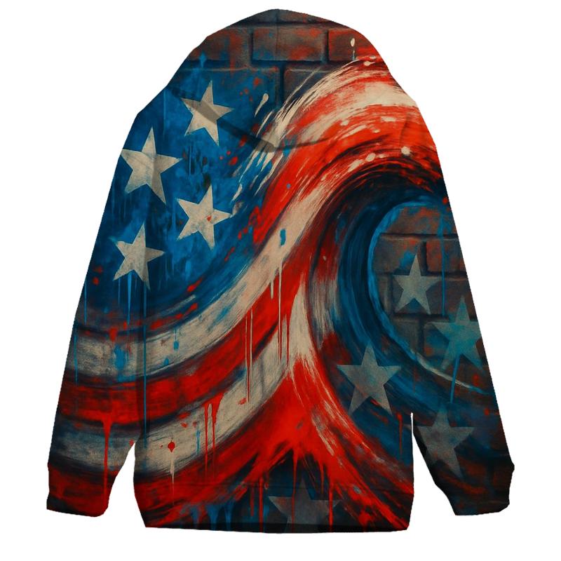 Patriotic Street Graffiti Wave hoodie styles