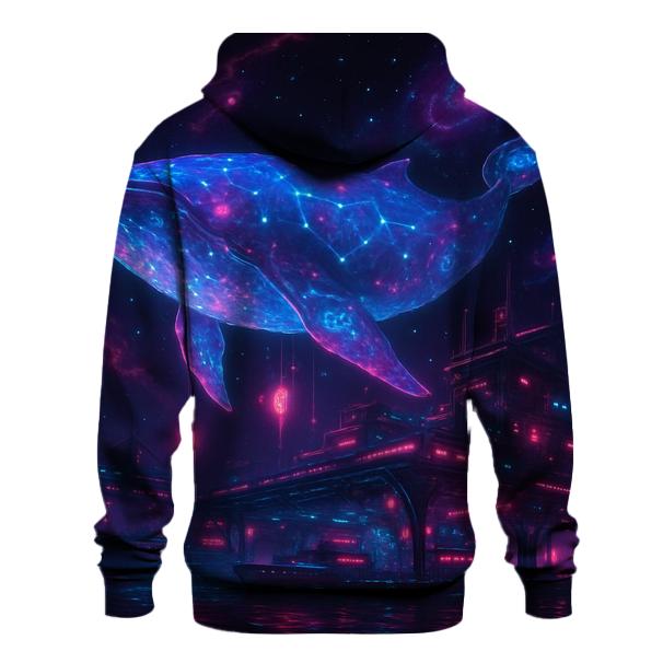 Neon Whale Through The Star Harbor zip-up hoodies